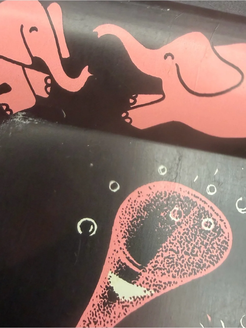 Vintage Pink Elephant Cocktail Serving Trays - Set of 4